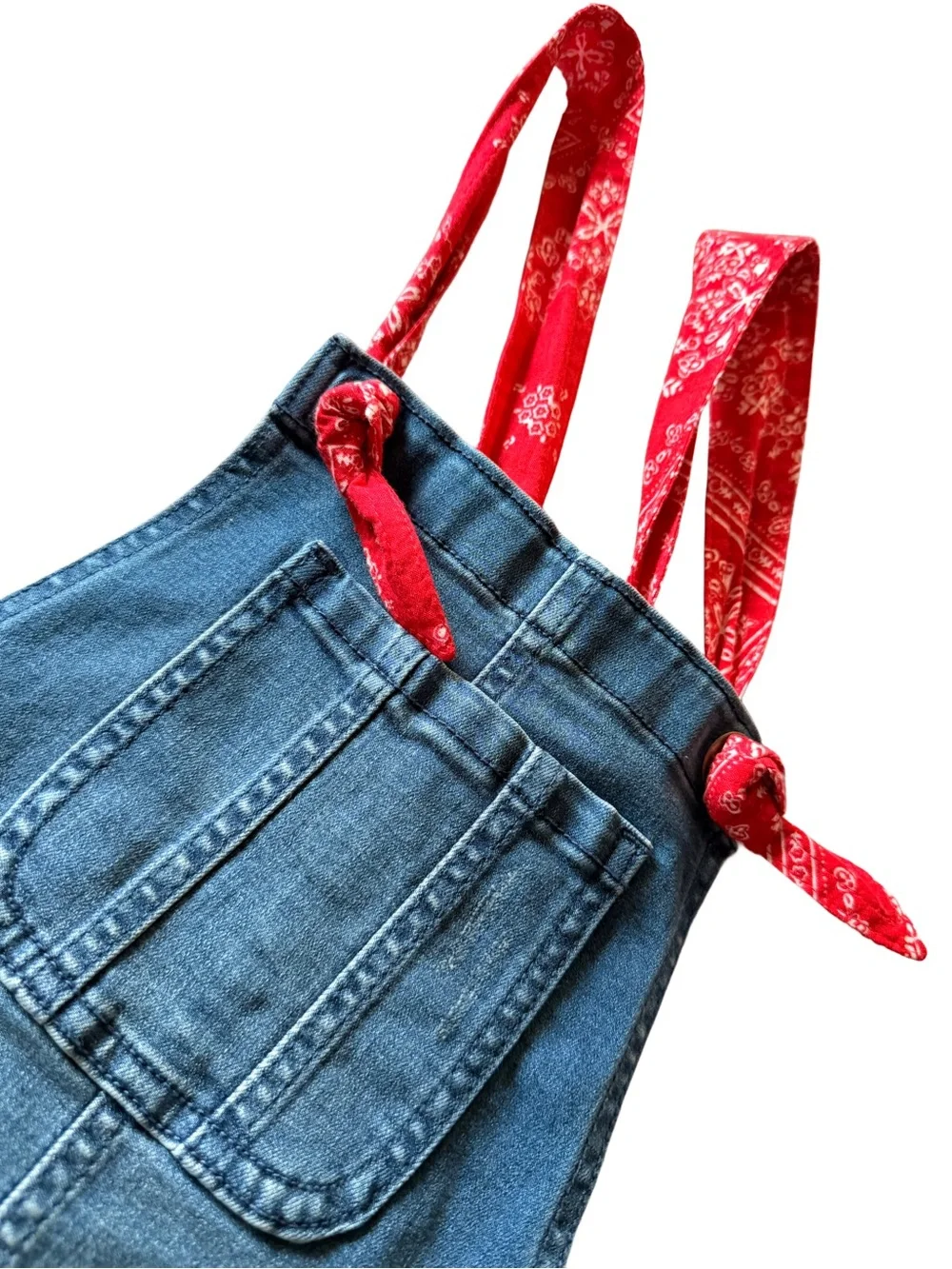 NWT Justice Deconstructed Denim Shortall Jumper Built in Shorts - Size 12 (L)